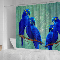 Hyacinth Macaw Parrot Print Shower Curtains-Free Shipping - Deruj.com
