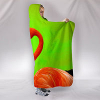 Flamingo Bird Print Hooded Blanket-Free Shipping - Deruj.com