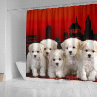 Bichon Frise Print Shower Curtain-Free Shipping - Deruj.com