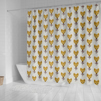 Shiba Inu Dog Pattern Print Shower Curtains-Free Shipping - Deruj.com