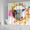 Colorful Hereford Cattle (Cow) Print Shower Curtain-Free Shipping - Deruj.com