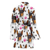 Miniature Pinscher Dog Print Women's Bath Robe-Free Shipping - Deruj.com