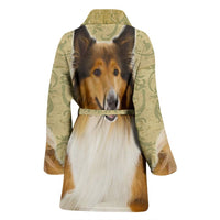 Cute Collie Print Women's Bath Robe-Free Shipping - Deruj.com