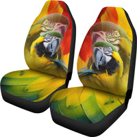 Blue and Yellow Macaw Print Car Seat Covers-Free Shipping - Deruj.com