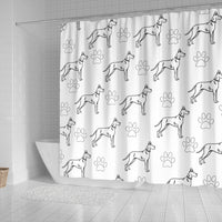 Great Dane With Paws Patterns Print Shower Curtain-Free Shipping - Deruj.com