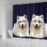 Cute Samoyed Dog Print Shower Curtains-Free Shipping - Deruj.com