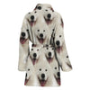 Samoyed Dog Print Women's Bath Robe-Free Shipping - Deruj.com