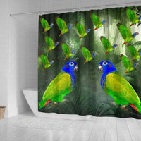 Blue Headed Parrot Print Shower Curtains-Free Shipping - Deruj.com