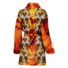 Shetland Sheepdog Print Women's Bath Robe-Free Shipping - Deruj.com