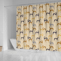 Greyhound Dog Pattern Print Shower Curtains-Free Shipping - Deruj.com