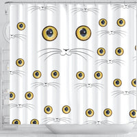Cute Cats Eyes Print Shower Curtain-Free Shipping - Deruj.com