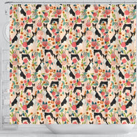 Cute Basenji Dog Floral Print Shower Curtains-Free Shipping - Deruj.com