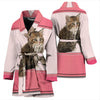 Cute Siberian cat Print Women's Bath Robe-Free Shipping - Deruj.com