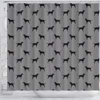 Curly Coated Retriever Dog Pattern Print Shower Curtains-Free Shipping - Deruj.com