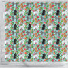 Poodle Dog Floral Print Shower Curtains-Free Shipping - Deruj.com