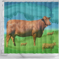 Cute Beefmaster Cattle (Cow) Print Shower Curtain-Free Shipping - Deruj.com