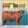 Santa Gertrudis cattle (Cow) Print Shower Curtain-Free Shipping - Deruj.com