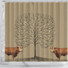 Gelbvieh Cattle (Cow) Print Shower Curtain-Free Shipping - Deruj.com