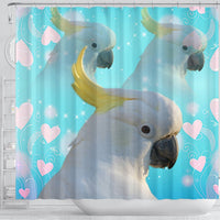 Cockatoo Parrot Print Shower Curtain-Free Shipping - Deruj.com