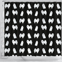 American Eskimo Dog Pattern Print Shower Curtains-Free Shipping - Deruj.com