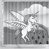 Cute Unicorn Print Shower Curtain-Free Shipping - Deruj.com