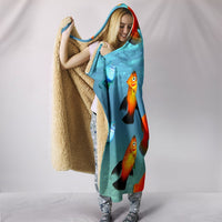 Platy Fish Print Hooded Blanket-Free Shipping - Deruj.com