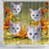 Lovely Burmilla Cat Print Shower Curtains-Free Shipping - Deruj.com