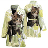 Siberian cat Print Women's Bath Robe-Free Shipping - Deruj.com