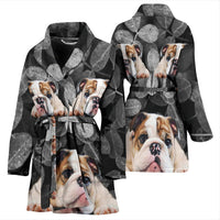 Cute Bulldog Print Women's Bath Robe-Free Shipping - Deruj.com
