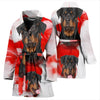 Cute Rottweiler Print Women's Bath Robe-Free Shipping - Deruj.com