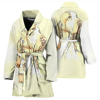Amazing Bracco Italiano Dog Print Women's Bath Robe-Free Shipping - Deruj.com