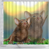 Cute Oriental Shorthair Cat  Print Shower Curtains-Free Shipping - Deruj.com