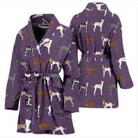 Italian Greyhound Dog Pattern Print Women's Bath Robe-Free Shipping - Deruj.com