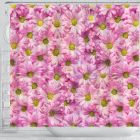 Pink Daisy Flower Print Shower Curtains-Free Shipping - Deruj.com