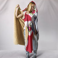 Saint Bernard Dog Red Print Hooded Blanket-Free Shipping - Deruj.com