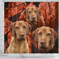 Wirehaired Vizsla Dog Print Shower Curtains-Free Shipping - Deruj.com