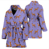 Irish Terrier Dog Pattern Print Women's Bath Robe-Free Shipping - Deruj.com