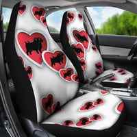 Norfolk Terrier Dog In Heart Print Car Seat Covers-Free Shipping - Deruj.com