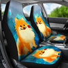 Cute Pomeranian Dog Art Print Car Seat Covers- Free Shipping - Deruj.com