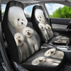 Bichon Frise On Black Print Car Seat Covers-Free Shipping - Deruj.com