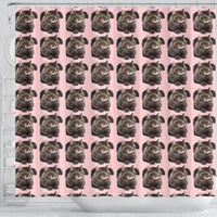 Maine Coon Cat Pattern Print Shower Curtains-Free Shipping - Deruj.com