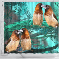 Society Finch Bird Print Shower Curtains-Free Shipping - Deruj.com