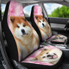 Akita Dog On Pink Print Car Seat Covers-Free Shipping - Deruj.com