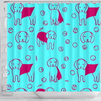 Cute Beagle Patterns Print Shower Curtain-Free Shipping - Deruj.com