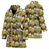 Shetland Sheepdog Pattern Print Women's Bath Robe-Free Shipping - Deruj.com