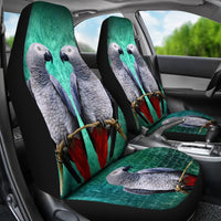 African Grey (Congo Grey Parrot) Parrot Print Car Seat Covers-Free Shipping - Deruj.com