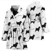 Norfolk Terrier Patterns Print Women's Bath Robe-Free Shipping - Deruj.com