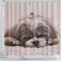 Cute Shih Tzu Dog Print Shower Curtains-Free Shipping - Deruj.com