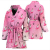 Wire Fox Terrier dog Patterns Print Women's Bath Robe-Free Shipping - Deruj.com