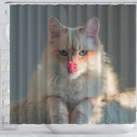 Cute Birman Cat Print Shower Curtain-Free Shipping - Deruj.com